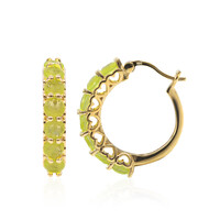 Boucles d'oreilles en argent et Quartz jaune pastel
