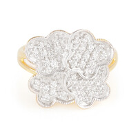 Bague en argent et Topaze blanche