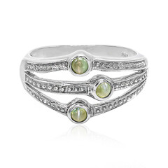Bague en argent et Alexandrite œil-de-chat