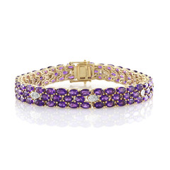 Bracelet en argent et Améthyste de Zambie