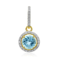 Pendentif en or et Aigue-Marine Santa Maria