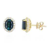 Boucles d'oreilles en or et Indicolite du Brésil