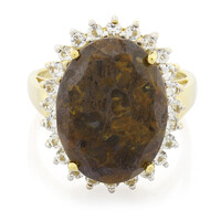 Bague en argent et Quartz Dinosaure