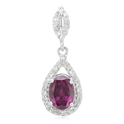 Pendentif en argent et Grenat magenta
