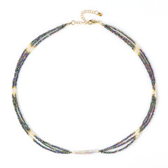 Collier en argent et Perle blanche de culture d'eau douce