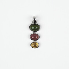 Pendentif en argent et Tourmaline