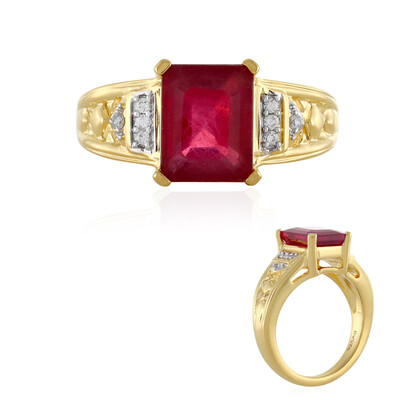 Bague en argent et Rubis de Madagascar