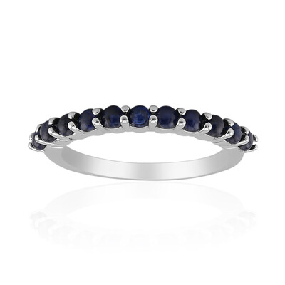 Bague en argent et Saphir bleu