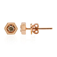Boucles d'oreilles en or et Diamant rose de France SI1 d'Argyle 