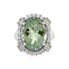 Bague en argent et Améthyste verte