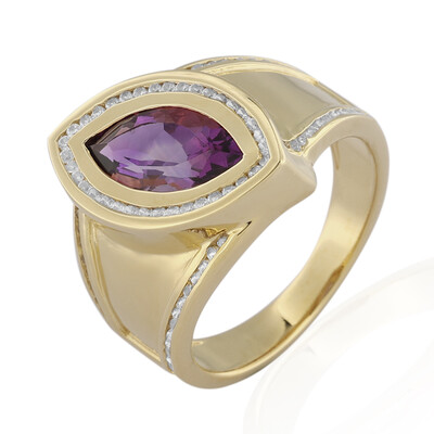 Bague en argent et Améthyste d'Uruguay (de Melo)