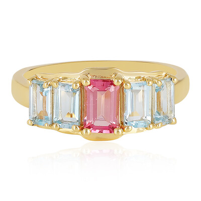 Bague en argent et Tourmaline rose