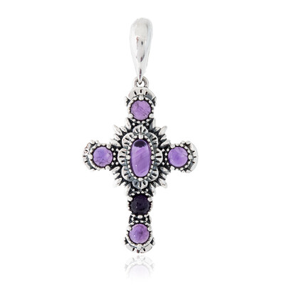 Pendentif en argent et Améthyste de Zambie (Desert Chic)