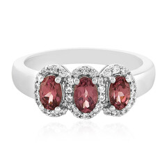 Bague en argent et Grenat de Malaya