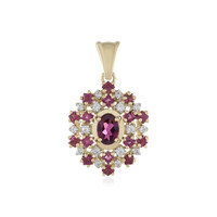 Pendentif en or et Grenat Rhodolite