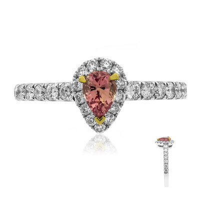 Bague en or et Saphir Padparadscha (CIRARI)