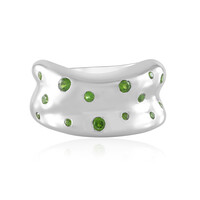 Bague en argent et Diopside de Russie (de Melo)