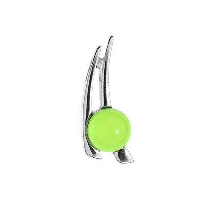 Pendentif en argent et Ambre verte de Colombie (dagen)