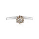 Bague en argent et Diamant chocolat I2