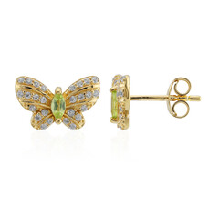 Boucles d'oreilles en argent et Péridot de Birmanie