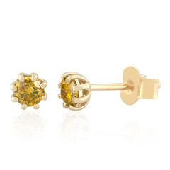 Boucles d'oreilles en or et Diamant jaune I2 (de Melo)