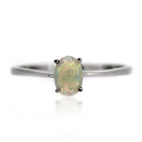 Bague en argent et Opale Welo