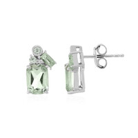 Boucles d'oreilles en argent et Améthyste verte