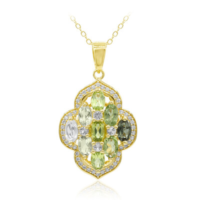 Collier en argent et Tourmaline verte
