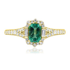 Bague en or et Emeraude de Zambie AAA (CIRARI)
