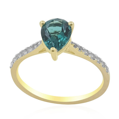 Bague en or et Indicolite du Brésil