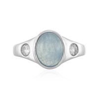 Bague en argent et Aigue-marine