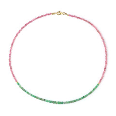 Collier en argent et Tourmaline rose du Nigéria