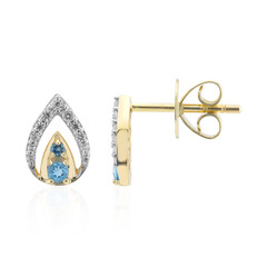 Boucles d'oreilles en or et Haüyne