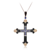 Collier en argent et Saphir de Ceylan (Dallas Prince Designs)