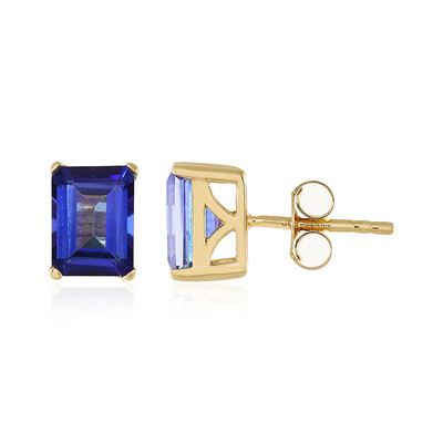Boucles d'oreilles en argent et Topaze bleu roi