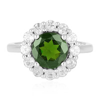 Bague en argent et Diopside de Russie