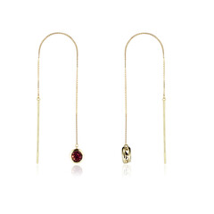 Boucles d'oreilles en or et Grenat Rhodolite (CUSTODANA)