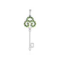 Pendentif en argent et Diopside de Russie