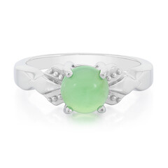 Bague en argent et Chrysoprase impériale