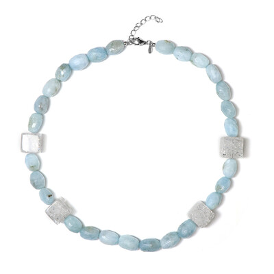 Collier en argent et Aigue-marine
