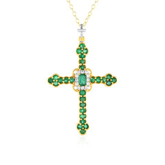 Collier en argent et Emeraude de Zambie (Gems en Vogue)