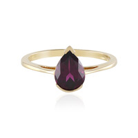 Bague en or et Grenat magenta