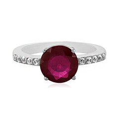 Bague en argent et Rubis de Madagascar
