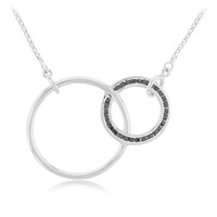 Collier en argent et Spinelle noir