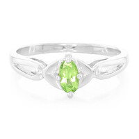 Bague en argent et Grenat vert menthe de Merelani