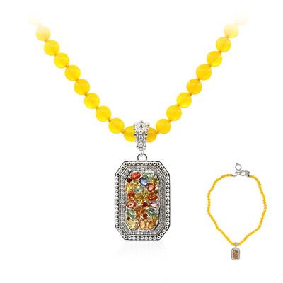 Collier en argent et Agate jaune (Dallas Prince Designs)