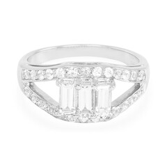 Bague en argent et Saphir blanc