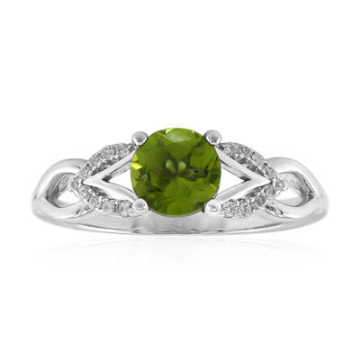 Bague en argent et Péridot de Birmanie