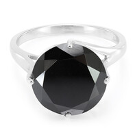 Bague en argent et Hématite noire