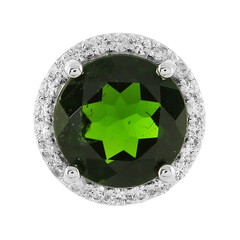 Pendentif en argent et Diopside de Russie